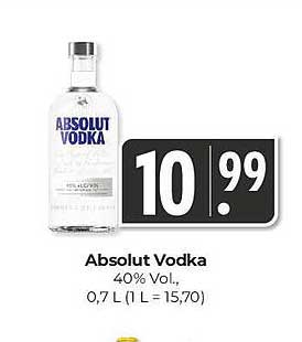 Absolut Vodka 40% Vol, 0,7 L