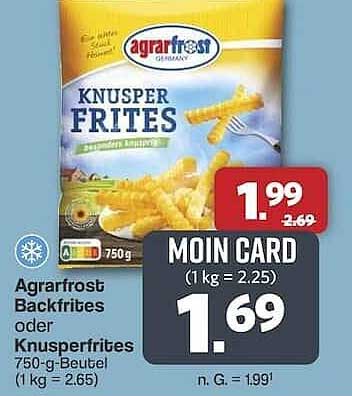 Agrarfrost Knusper Frites 750 g