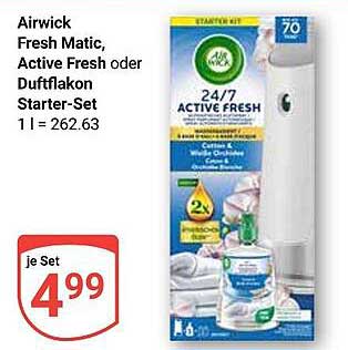 Airwick Fresh Matic, Active Fresh oder Duftflakon Starter-Set
