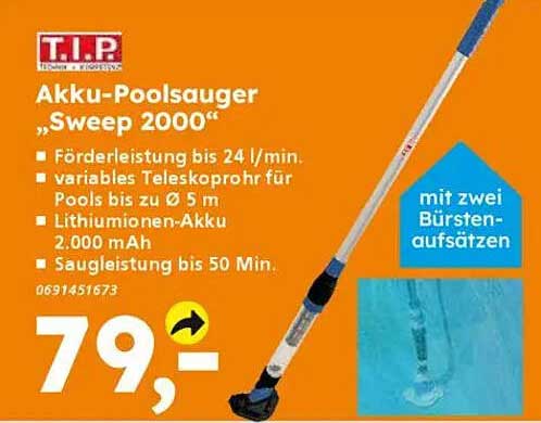 Akku-Poolsauger „Sweep 2000“