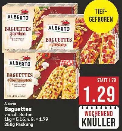 Alberto Baguettes - Verschiedene Sorten