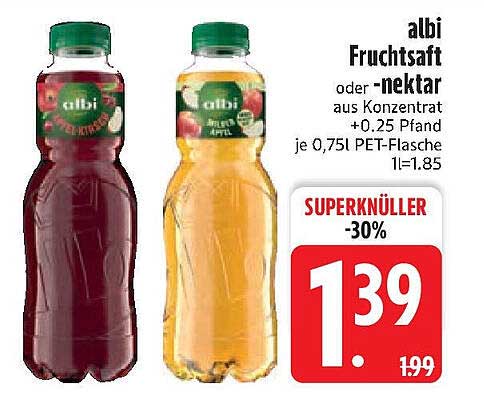 albi Fruchtsaft oder -nektar aus Konzentraten, 0,751 Liter für 1,39 €