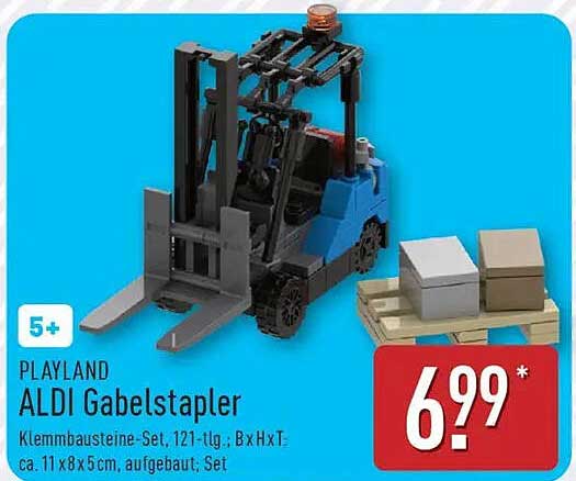 ALDI Gabelstapler - Klemmbausteine-Set, 121-teilig
