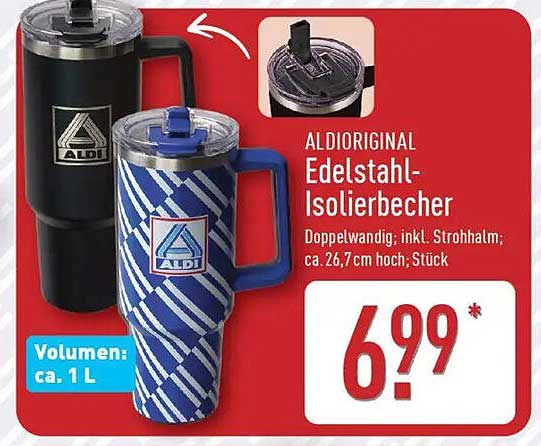 ALDIORIGINAL Edelstahl-Isolierbecher