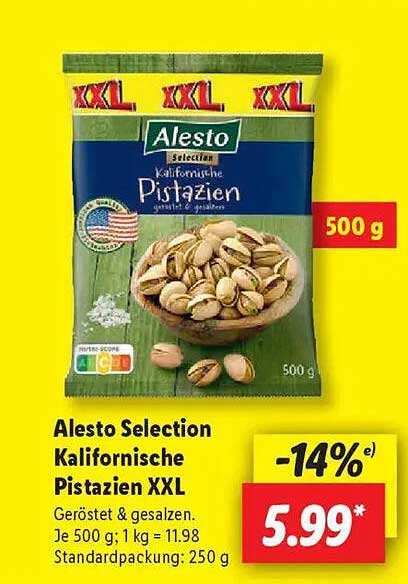 Alesto Selection Kalifornische Pistazien XXL