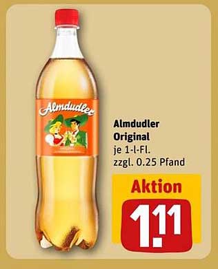 Almdudler Original je 1-l-Fl. zzgl. 0.25 Pfand