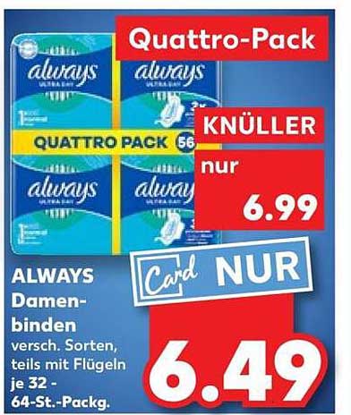 Always Damenbinden Quattro-Pack