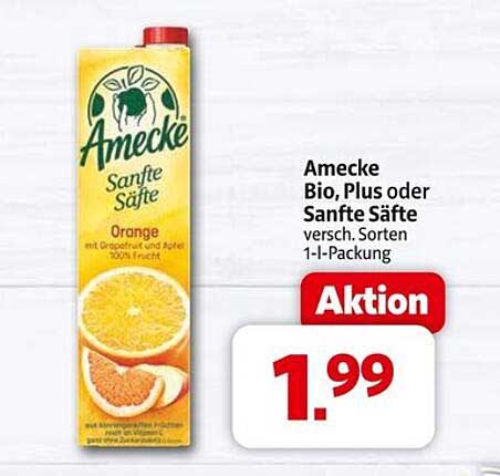 Amecke Bio, Plus oder Sanfte Säfte 1-l-Packung