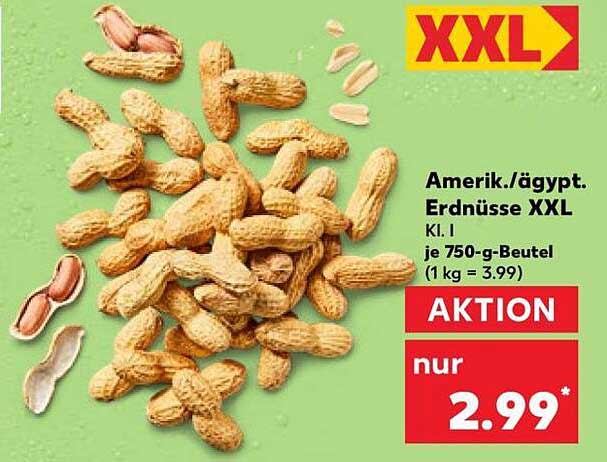 Amerik./ägypt. Erdnüsse XXL Kl. I je 750-g-Beutel