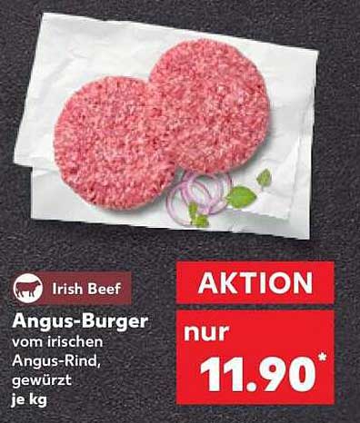Angus-Burger vom irischen Angus-Rind, gewürzt je kg