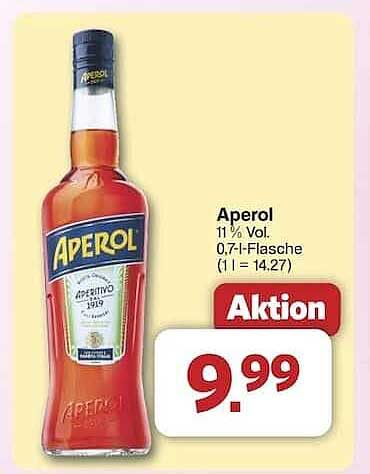 Aperol 11 % Vol. 0,7-l-Flasche