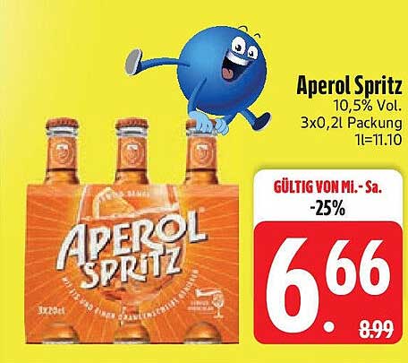 Aperol Spritz 10,5% Vol. 3x0,2l Packung