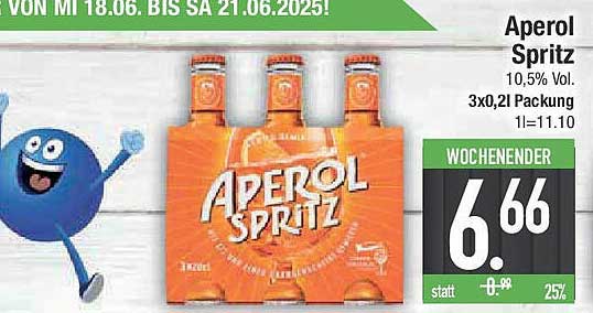 Aperol Spritz 3x0,2L Packung - perfekt für gesellige Anlässe!