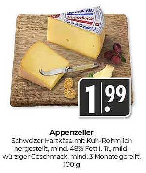 Appenzeller - Schweizer Hartkäse mit Kuh-Rohmilch