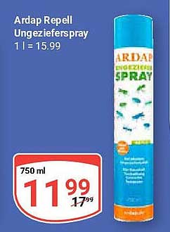 Ardap Repell Ungeziefer Spray 750 ml