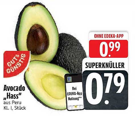 Avocado „Hass“ aus Peru, KL. I, Stück