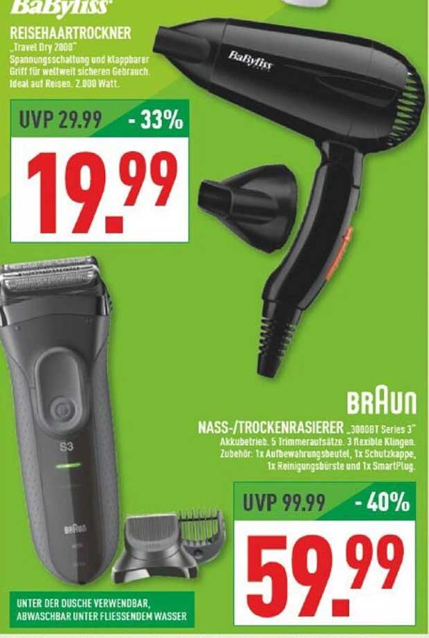 BaByliss Reisehaartrockner - Travel Dry 2000