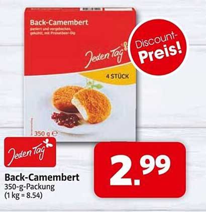 Back-Camembert 4 Stück, 350-g-Packung
