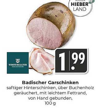 Badischer Garscinken - saftiger Hintersschinken aus dem HIEBER LAND