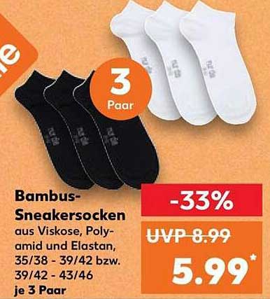 Bambus-Sneakersocken - 3 Paar zum Sonderpreis!