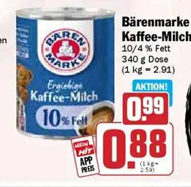 Bärenmarke Kaffee-Milch 340 g Dose