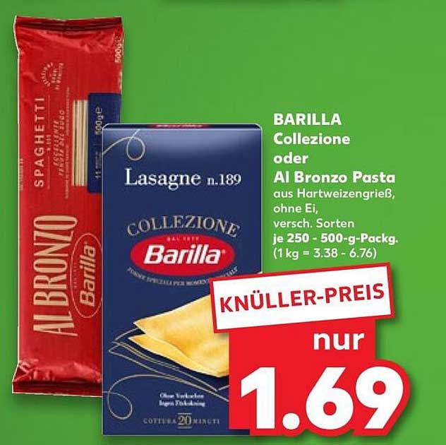 BARILLA Collezione oder Al Bronzo Pasta