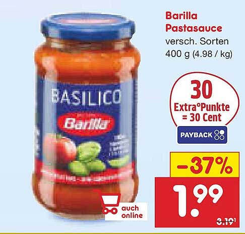 Barilla Pastasauce, verschiedene Sorten, 400 g