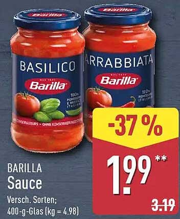 BARILLA Sauce - Verschiedene Sorten, 400-g-Glas