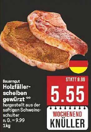 Bauerngut Holzfällerscheiben gewürzt