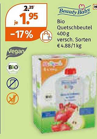 Beauty Baby Bio Quetschbeutel 400 g - Verschiedene Sorten