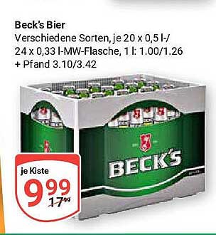 Beck's Bier - 20 x 0,5 l Kiste