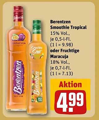 Berentzen Smoothie Tropical 15% Vol. oder Fruchtige Maracuja 18% Vol.