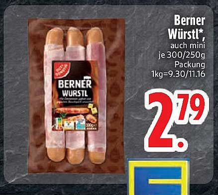 Berner Würstl 300g/250g Packung