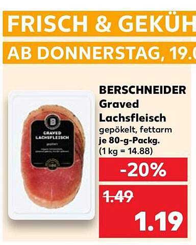 Berschneider Graved Lachsfleisch - 80-g-Packung