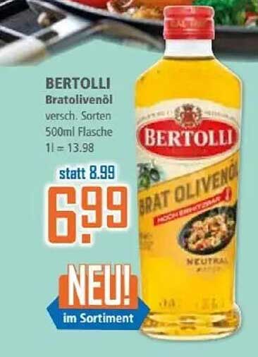 BERTOLLI Bratolivenöl 500ml – Neuer Preis, unglaubliche Qualität!