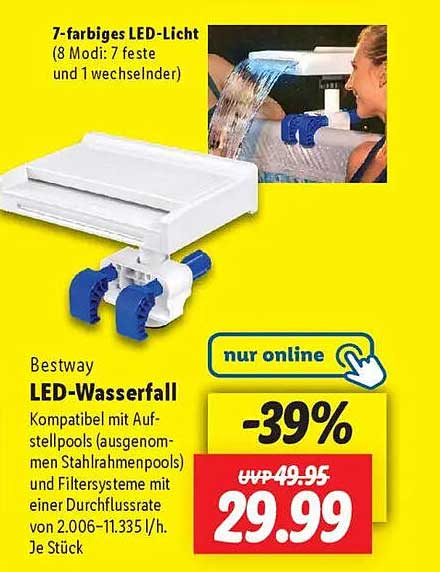 Bestway LED-Wasserfall