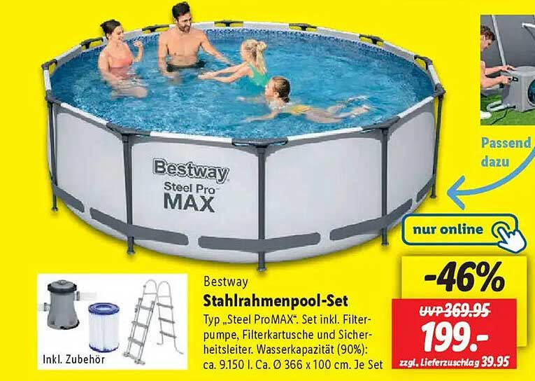 Bestway Stahlrahmenpool-Set Typ „Steel ProMAX“