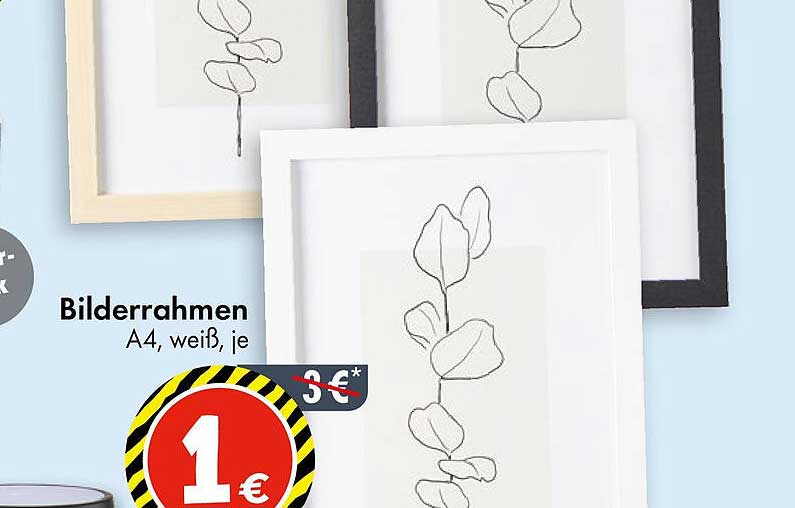Bilderrahmen A4 in Weiß, je