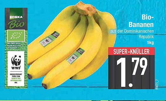 Bio-Bananen aus der Dominikanischen Republik 1kg