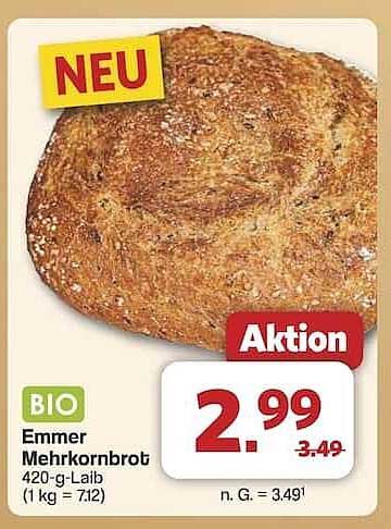 BIO Emmer Mehrkornbrot 420-g-Laib