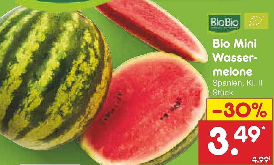 Bio Mini Wassermelone, Spanien, Kl. II Stück