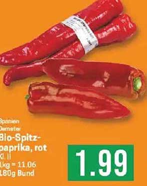 Bio-Spitzpaprika, rot