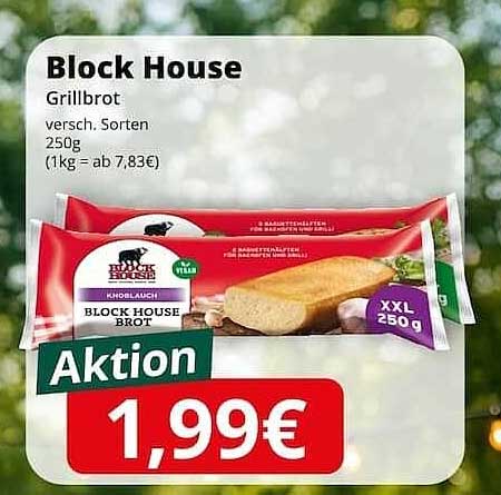 Block House Grillbrot 250g, verschiedene Sorten