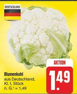 Blumenkohl aus Deutschland, Kl. I, Stück