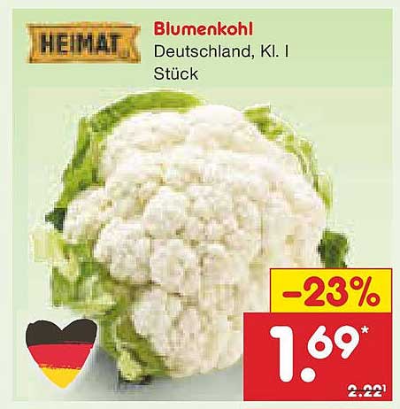 Blumenkohl Deutschland, Kl. I Stück