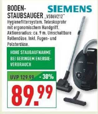 Bodenstaubsauger „VS06V212“ von Siemens