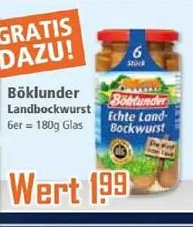 Böklunder Landbockwurst 6er Glas - Echte Land Bockwurst