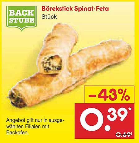 Börekstick Spinat-Feta