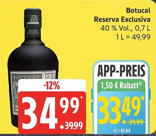 Botucal Reserva Exclusiva 0,7 L - 40 % Vol.