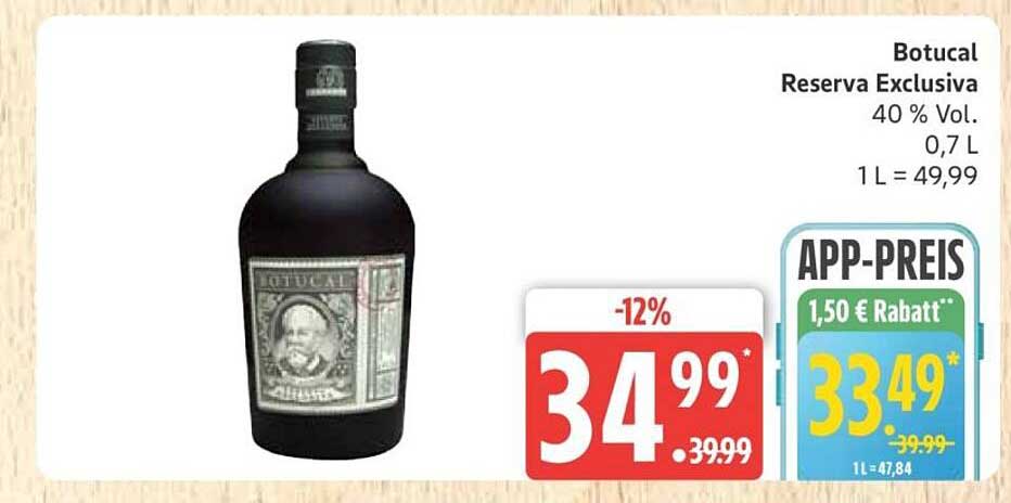 Botucal Reserva Exclusiva 0,7 L - Der exquisite Rum